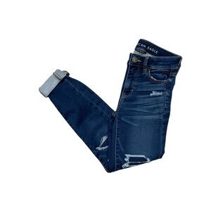 American Eagle Hi-Rise Distressed Jeggings Size 00